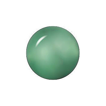 Round Cabochons Flat Back Crystal Glass Stone, Light Green 7 Pearl Colours (05404), Czech Republic