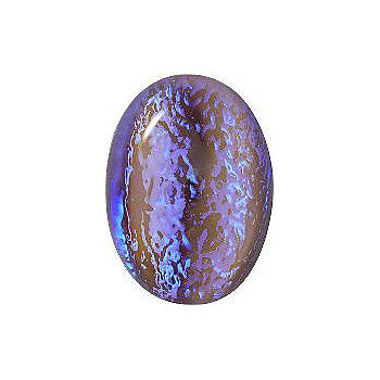 Oval Cabochons Flat Back Crystal Glass Stone, Violet 17 Mexico Opals (16217), Czech Republic