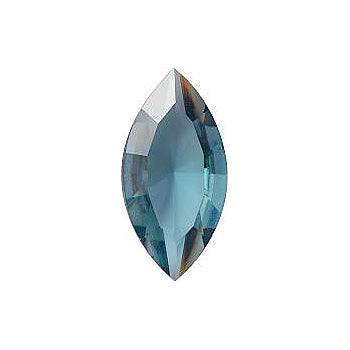 Navette Faceted Pointed Back (Doublets) Crystal Glass Stone, Blue 13 Transparent (30330-K), Czech Republic