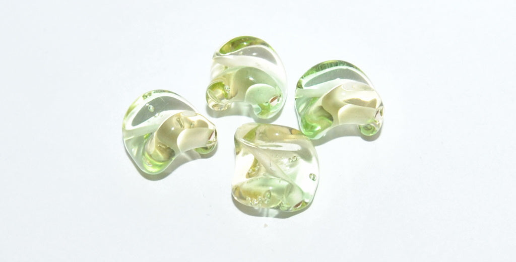 Leaf Lampwork Glass Handmade Beads, (C), Glass, Czech Republic