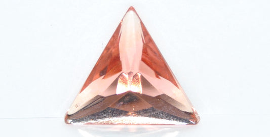 Cabochons Triangle Faceted Flat Back, (Rosaline Similization), Glass, Czech Republic