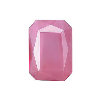 Octagon Faceted Pointed Back (Doublets) Crystal Glass Stone, Pink 13 Pearl Colours (07410), Czech Republic