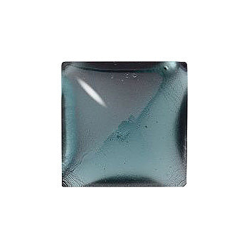 Square Cabochons Flat Back Crystal Glass Stone, Blue 8 With Silver (30359), Czech Republic