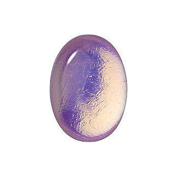 Oval Cabochons Flat Back Crystal Glass Stone, Violet 10 Transparent With Ab (20000-Abb), Czech Republic