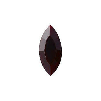 Navette Faceted Pointed Back (Doublets) Crystal Glass Stone, Red 1 Transparent With Chrome (90110-Chr), Czech Republic