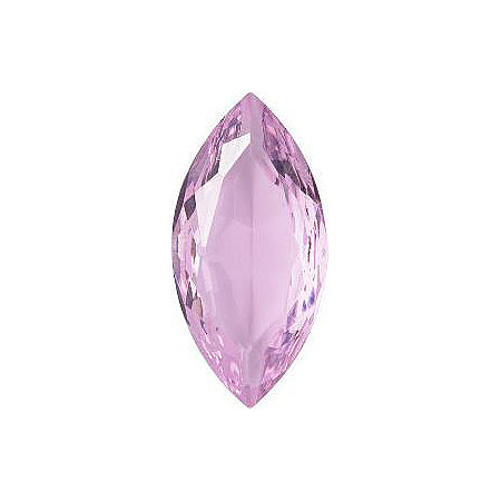 Navette Faceted Pointed Back (Doublets) Crystal Glass Stone, Pink 15 Transparent (70200-L), Czech Republic