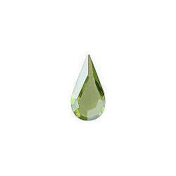 Pear Faceted Pointed Back (Doublets) Crystal Glass Stone, Light Green 5 Transparent With Honey (50270-Ho), Czech Republic