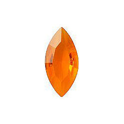 Navette Faceted Pointed Back (Doublets) Crystal Glass Stone, Orange 2 Transparent (90000), Czech Republic