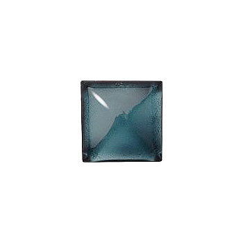 Square Cabochons Flat Back Crystal Glass Stone, Blue 8 With Silver (30339), Czech Republic