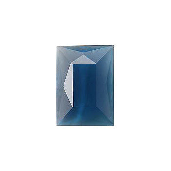 Rectangle Faceted Pointed Back (Doublets) Crystal Glass Stone, Blue 5 Milky Colours (04030-30350-K), Czech Republic