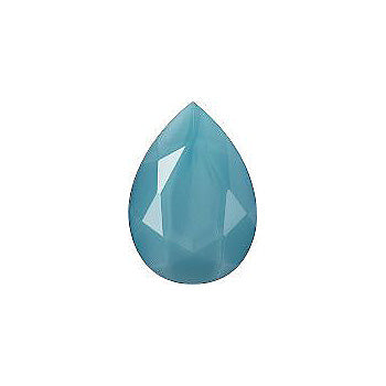 Pear Faceted Pointed Back (Doublets) Crystal Glass Stone, Aqua Blue 6 Pearl Colours (06404), Czech Republic