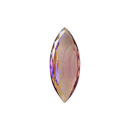 Navette Faceted Pointed Back (Doublets) Crystal Glass Stone, Violet 7 Mexico Opals (Mex-20), Czech Republic