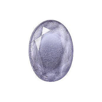 Oval Faceted Flat Back Crystal Glass Stone, Violet 4 With Silver (20509-L), Czech Republic