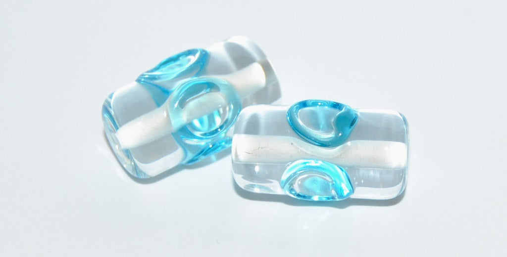 Czech Glass Hand Made Roller Tube Lampwork Beads, (B), Glass, Czech Republic