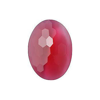 Oval Faceted Pointed Back (Doublets) Crystal Glass Stone, Pink 20 Milky Colours (04030-70150-K), Czech Republic