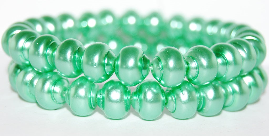 Round Snail Shell Pressed Glass Beads, 70455 (70455), Glass, Czech Republic