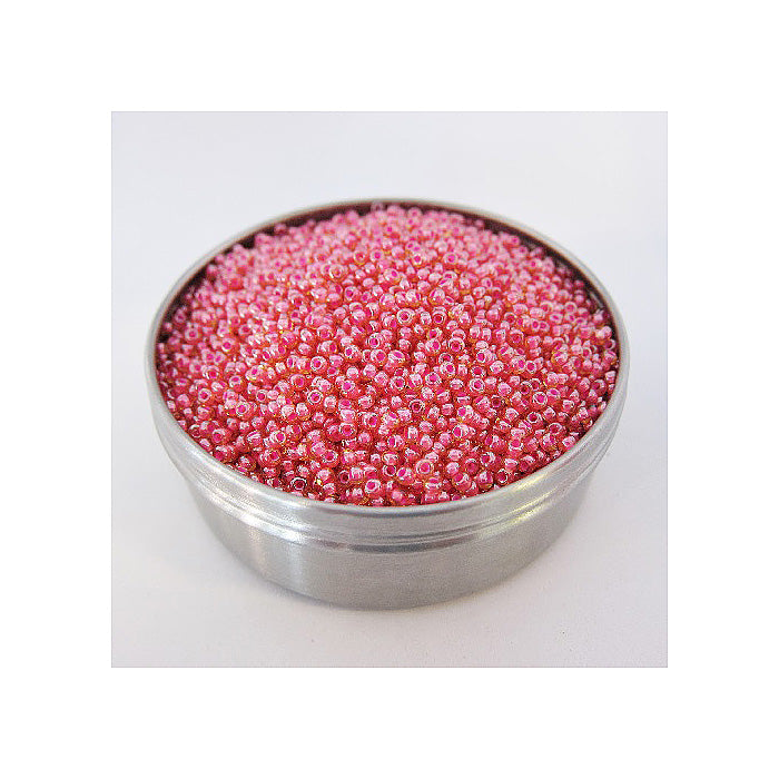 Rocailles PRECIOSA seed beads Light Topaz Pink Delay Glass Czech Republic