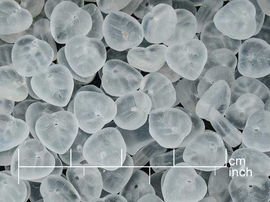 OUTLET 250g Leaf Beads, 9 mm, Crystal Matte (111-00074-09x09-00030-84110)