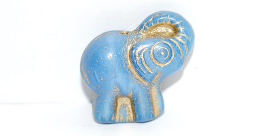 Elephant Animal Pressed Glass Beads, (7624 54202), Glass, Czech Republic