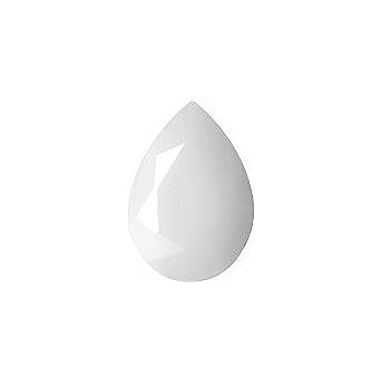 Pear Faceted Pointed Back (Doublets) Crystal Glass Stone, White 9 Milky Colours (01000), Czech Republic