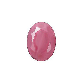 Oval Faceted Pointed Back (Doublets) Crystal Glass Stone, Pink 9 Pearl Colours (07400), Czech Republic