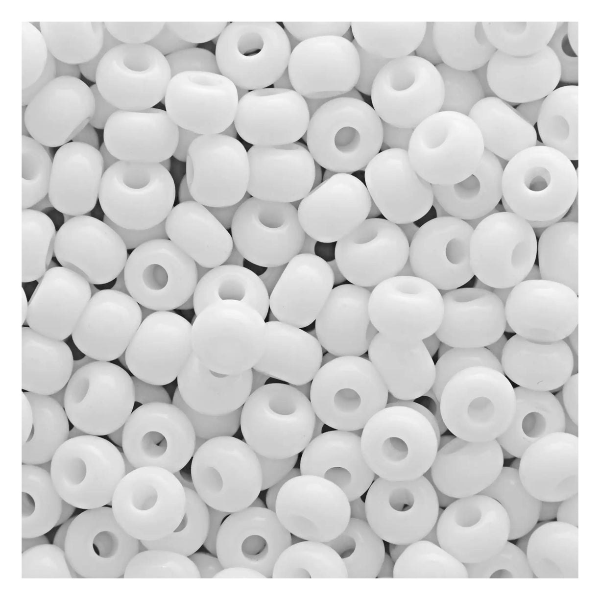 Rocailles PRECIOSA seed beads White Opaque Glass Czech Republic