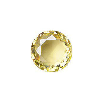 Round Faceted Pointed Back (Doublets) Crystal Glass Stone, Yellow 5 Transparent (80100), Czech Republic