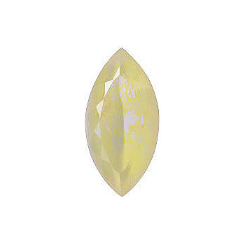 Navette Faceted Pointed Back (Doublets) Crystal Glass Stone, Yellow 6 Mexico Opals (16015), Czech Republic
