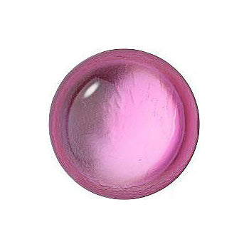 Round Cabochons Flat Back Crystal Glass Stone, Pink 3 With Silver (70109), Czech Republic