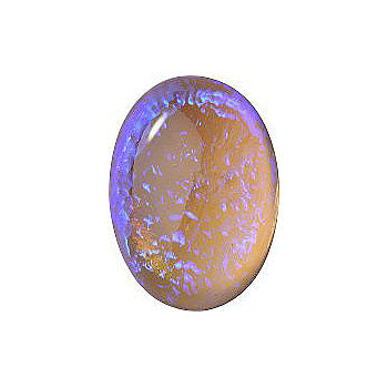 Oval Cabochons Flat Back Crystal Glass Stone, Violet 8 Mexico Opals (Mex-20), Czech Republic