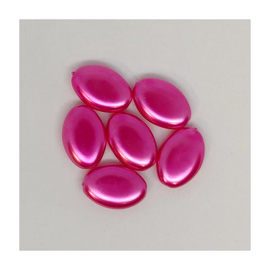 Imitation pearl glass beads oval Pink Glass Czech Republic