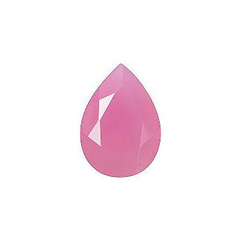 Pear Faceted Pointed Back (Doublets) Crystal Glass Stone, Pink 15 Opaque (71012-A), Czech Republic