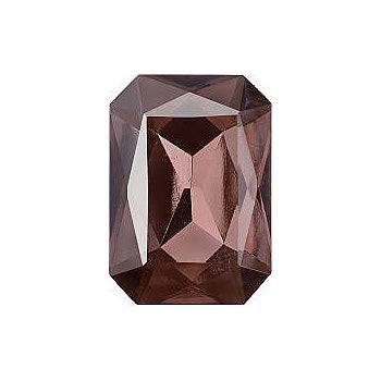 Octagon Faceted Pointed Back (Doublets) Crystal Glass Stone, Violet 7 Transparent With Chrome (20010-Chr), Czech Republic