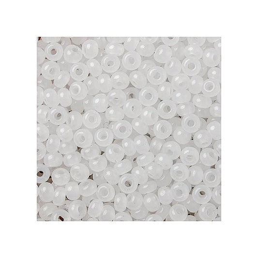Rocailles PRECIOSA seed beads Opal White Glass Czech Republic