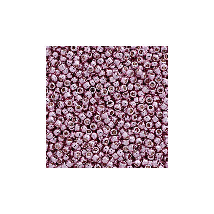 Rocailles TOHO seed beads Permanent Pink Finish Galvanized Lilac (#Pf553) Glass Japan