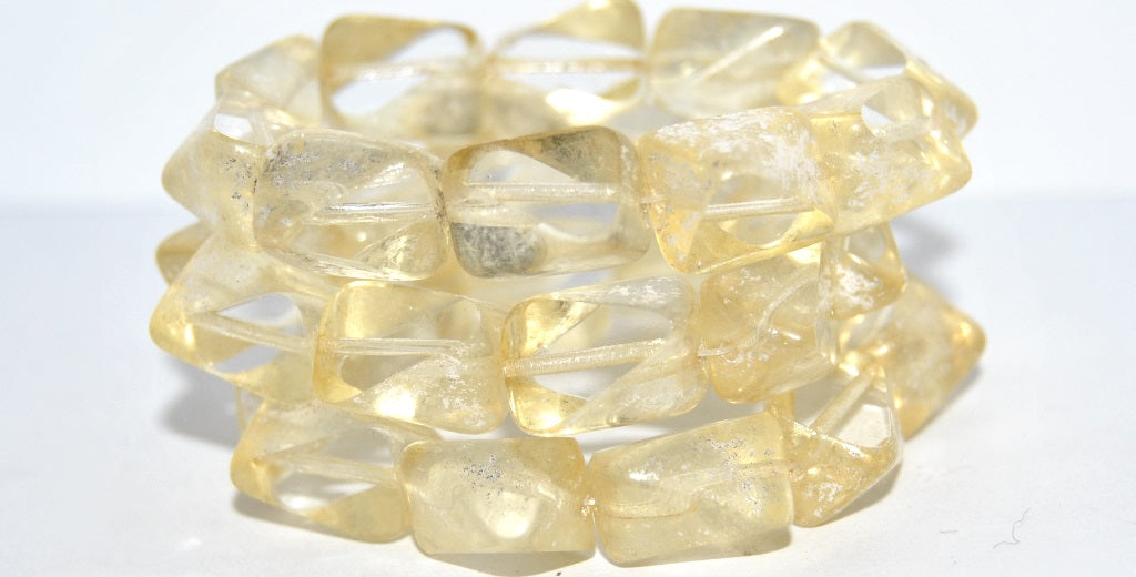 Table Cut Meteorite Beads, Terracotta Silver Terakota Silver (15481 Terakota Silver), Glass, Czech Republic