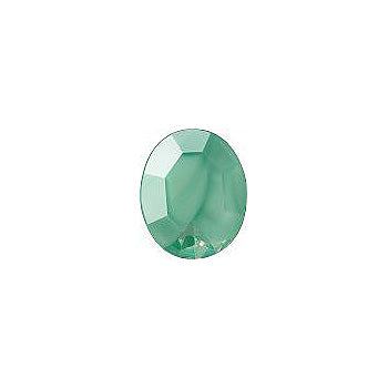 Oval Faceted Pointed Back (Doublets) Crystal Glass Stone, Turquoise 4 Pearl Colours (05404), Czech Republic