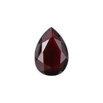 Pear Faceted Pointed Back (Doublets) Crystal Glass Stone, Red 7 Transparent (90200-K), Czech Republic