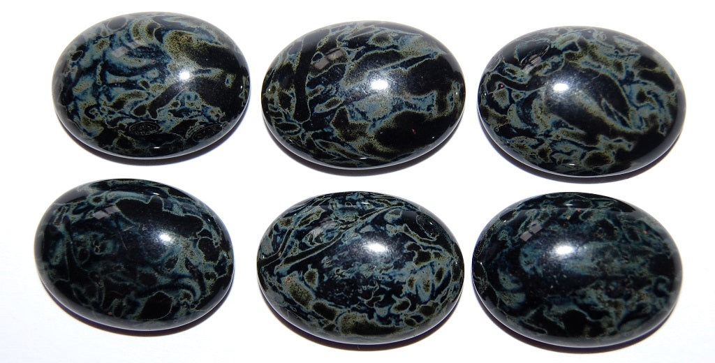 Cabochon Oval Flat Back, 43400 (43400), Glass, Czech Republic