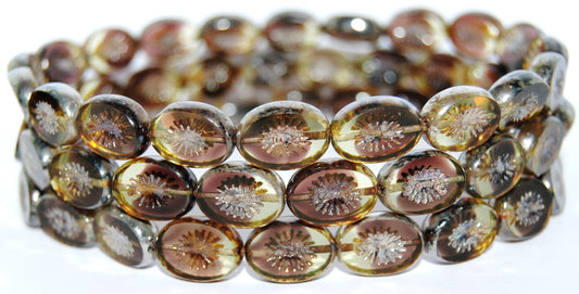 Table Cut Oval Beads Kiwi, (27501 43400), Glass, Czech Republic