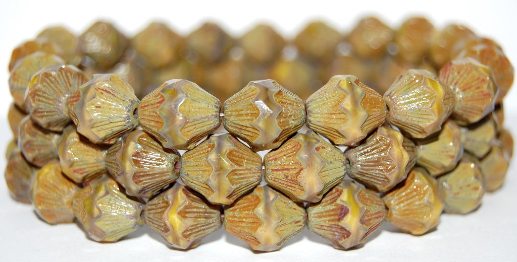 Lantern Bicone Faceted Glass Beads, (84040 8680K), Glass, Czech Republic