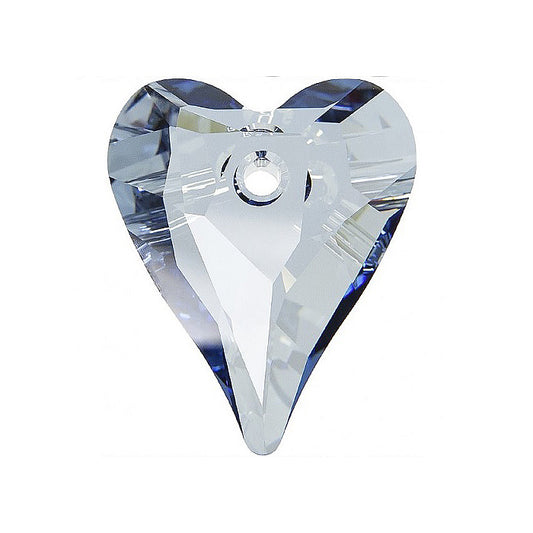 SWAROVSKI ELEMENTS Pendant Wild Heart 6240 crystal stone with hole Crystal Blue Shade Glass Austria