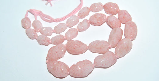 Czech Glass Beads Mix Pink Rosaline Stone Effect, (Pink Stone), Glass, Czech Republic