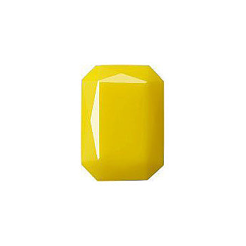 Octagon Faceted Pointed Back (Doublets) Crystal Glass Stone, Yellow 11 Opaque (83012), Czech Republic