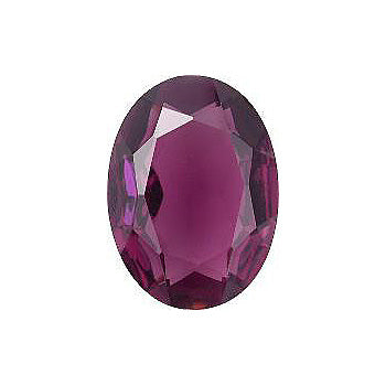 Oval Faceted Pointed Back (Doublets) Crystal Glass Stone, Violet 6 Transparent (20060), Czech Republic