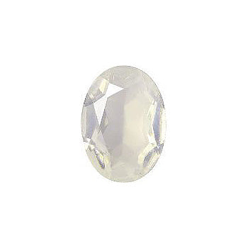 Oval Faceted Pointed Back (Doublets) Crystal Glass Stone, Yellow 1 Milky Colours (Milky-Yellow), Czech Republic