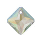 SWAROVSKI CRYSTALS pendant Princess Cut 6431 crystal stone with hole Crystal Ab Glass Austria