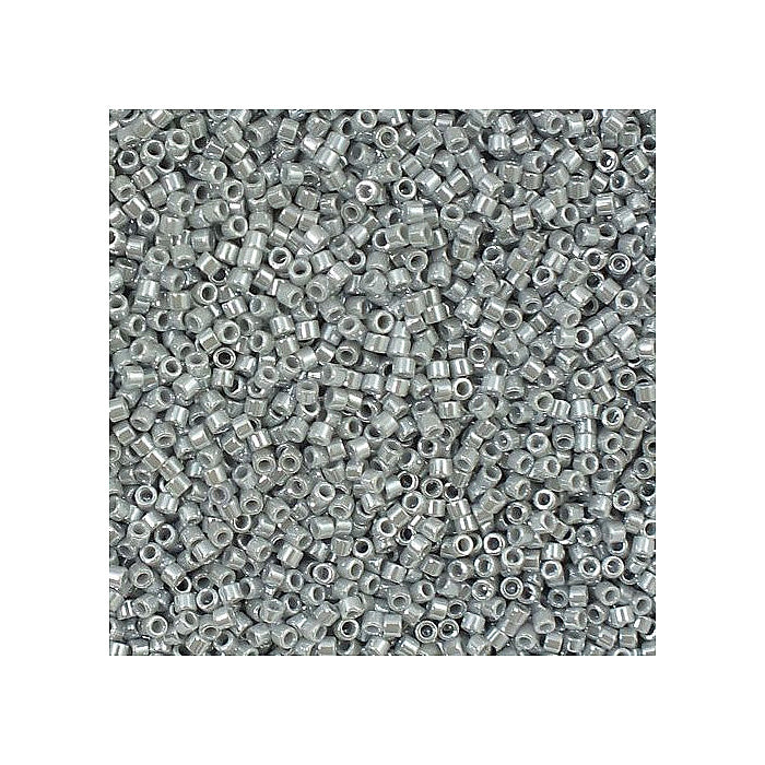 Miyuki Delica Rocailles Seed Beads Opaque Gray Ghost Luster Glass Japan