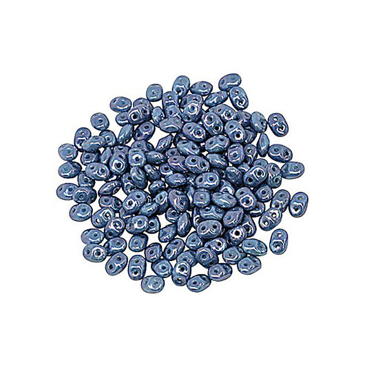 Matubo Superduo 2-hole czech pressed glass beads Matte Opaque Blue Nebula Glass Czech Republic