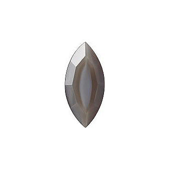 Navette Faceted Pointed Back (Doublets) Crystal Glass Stone, Grey 1 Pearl Colours (04401), Czech Republic